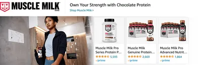 Sponsored Brands Ads for Amazon.com   fairlife protein shakes