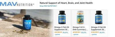 Sponsored Brands Ads for Amazon.com   fish oil