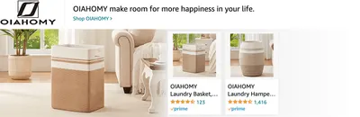 Sponsored Brands Ads for Amazon.com   laundry basket