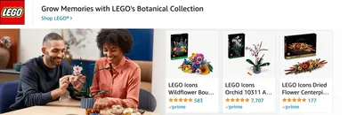 Sponsored Brands Ads for Amazon.com   lego flowers