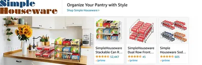 Sponsored Brands Ads for Amazon.com   pantry organization and storage