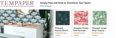 Sponsored Brands Ads for Amazon.com   peel and stick wallpaper