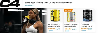 Sponsored Brands Ads for Amazon.com   pre workout