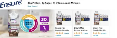 Sponsored Brands Ads for Amazon.com   premier protein shake