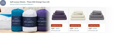 Sponsored Brands Ads for Amazon.com   queen sheet set