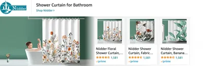 Sponsored Brands Ads for Amazon.com   shower curtain