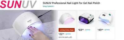 Sponsored Brands Ads for Amazon.com   uv light for nails
