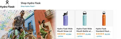 Sponsored Brands Ads for Amazon.com   water bottle