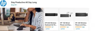 Sponsored Brands Ads for Amazon.com   wireless keyboard and mouse