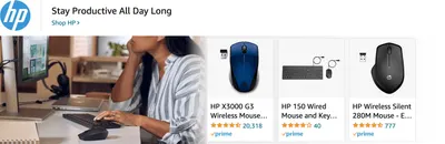 Sponsored Brands Ads for Amazon.com   wireless mouse