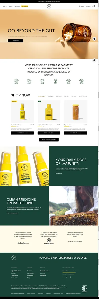 Amazon listing image for Bee Keepers Naturals
