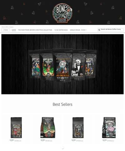 Brand Store for Bones Coffee Company