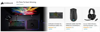 Sponsored Brands Ads for Corsair
