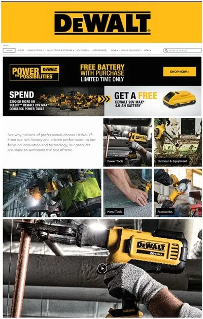 Brand Store for Dewalt SF  SF