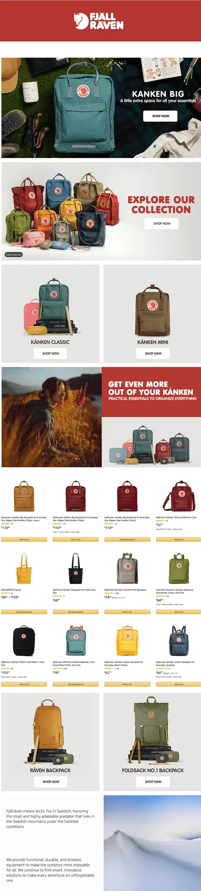 Brand Store for Fjallraven Outdoors STORE 1