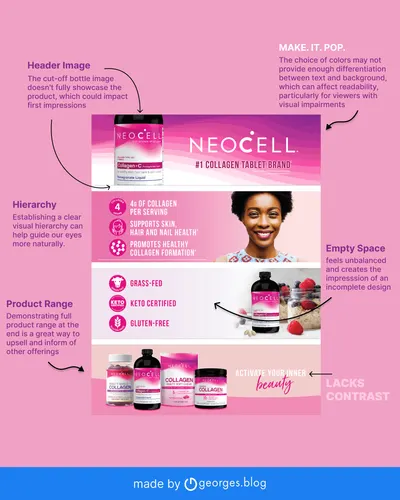Amazon listing image for NEOCELL