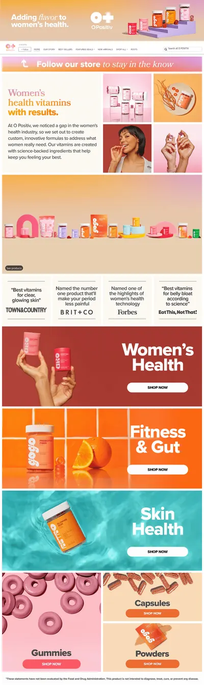 Brand Store for O POSITIV