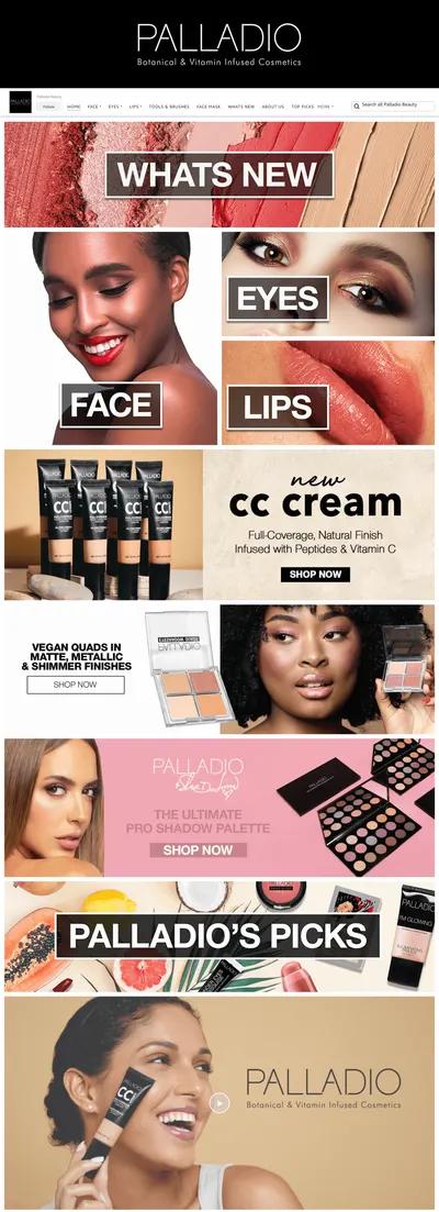 Brand Store for Palladio Beauty