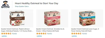 Sponsored Brands Ads for Quaker