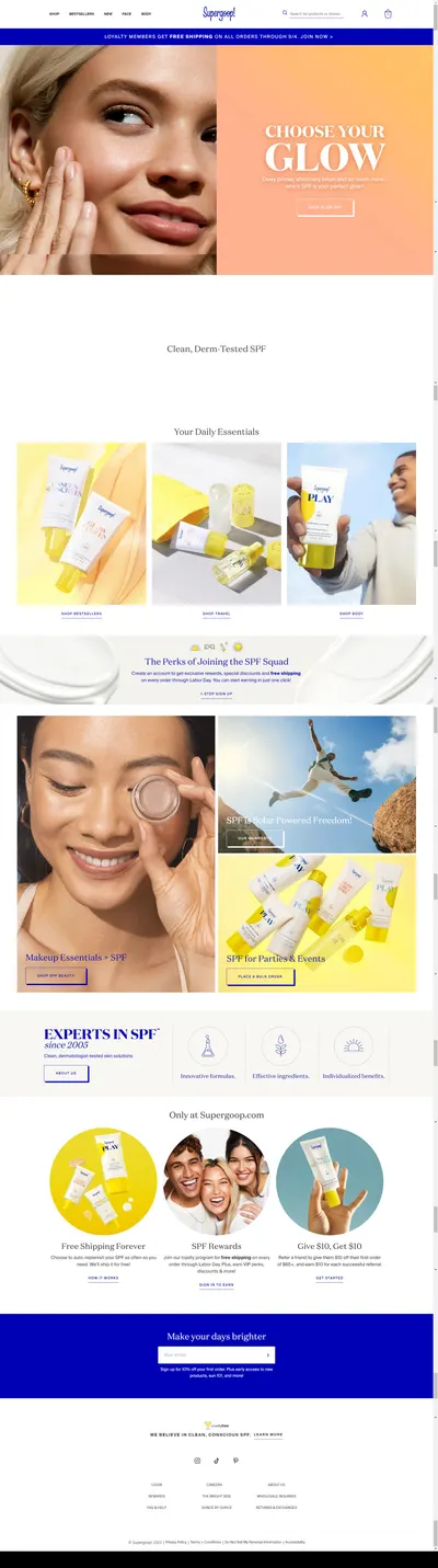 Amazon listing image for Supergoop!