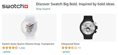 Sponsored Brands Ads for Swatch