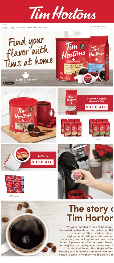 Brand Store for Tim Hortons