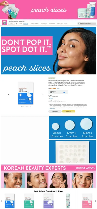 Brand Store for Amazon.com: Peach Slices: Acne Spot Dots