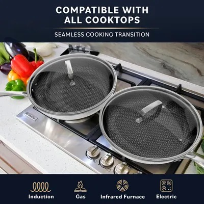 Secondary Images for Amazon.com: LuxeClad Non Stick Frying Pans