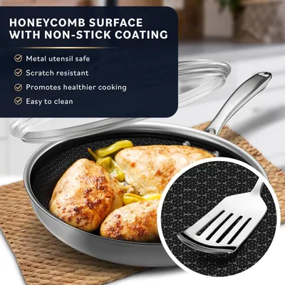 Secondary Images for Amazon.com: LuxeClad Non Stick Frying Pans