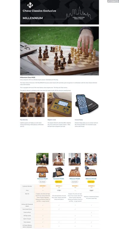 Premium A+ Content for Amazon.com: Electronic Chess Board Computer