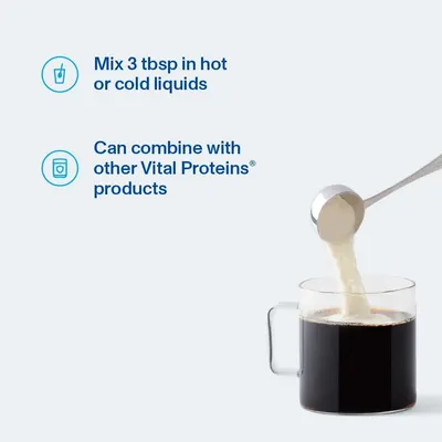 Secondary Images for Amazon.com: Vital Proteins Collagen Peptides Powder with Hyaluronic Acid and Vitamin C