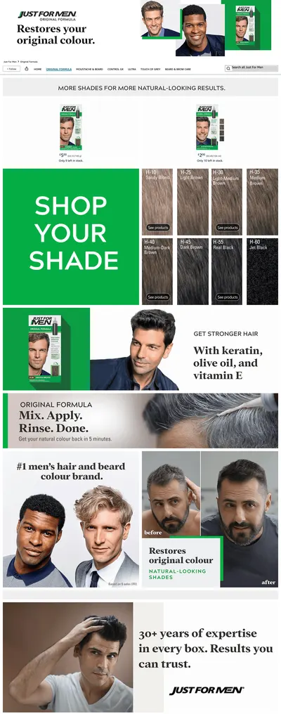 Brand Store for Amazon.co.uk: Just For Men: Original Formula