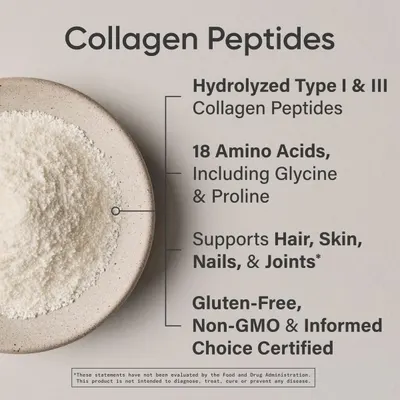 Secondary Images for Amazon.com: Sports Research Collagen Peptides for Women & Men
