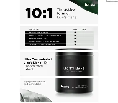 Premium A+ Content for Amazon.com: Toniiq 18,000mg 10x Concentrated Ultra High Strength Extract