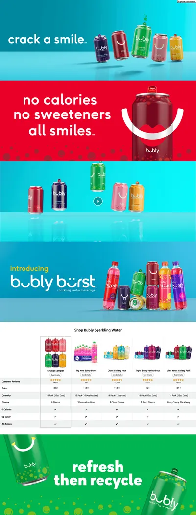 Premium A+ Content for Amazon.com: Bubly Sparkling Water