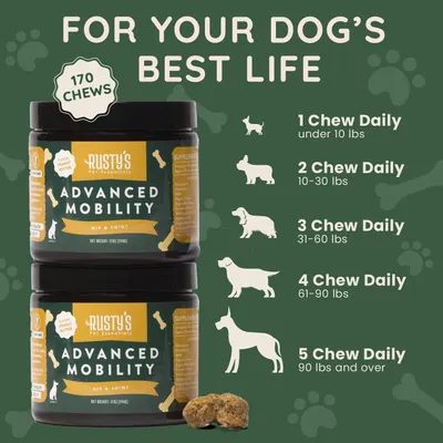 Secondary Images for Amazon.com : Rusty's Pet Essentials Premium Hip & Joint Dog Supplement (170 Chews)