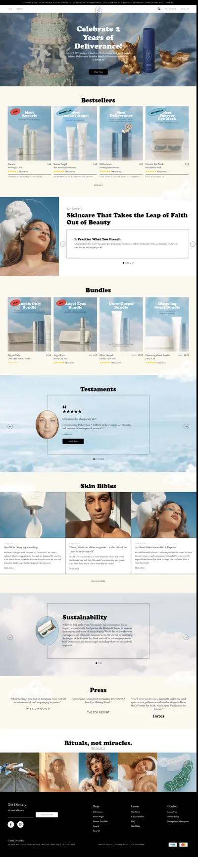 Amazon listing image for dieuxskin.com