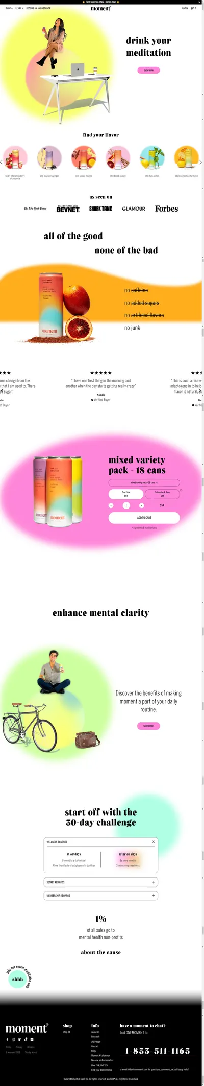 Amazon listing image for drinkmoment.com