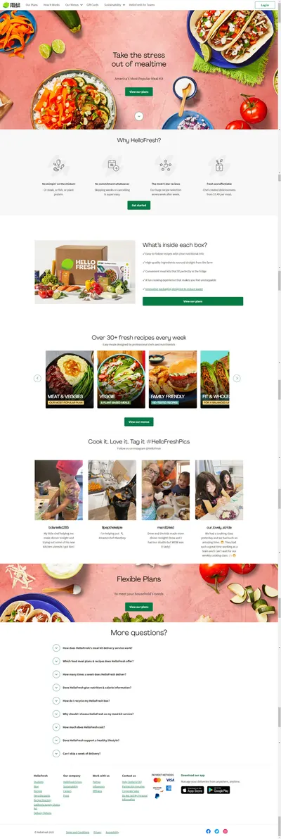 Amazon listing image for hellofresh.com