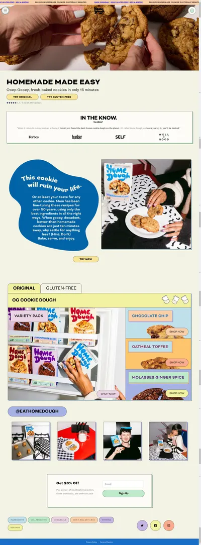 Amazon listing image for homedough.com