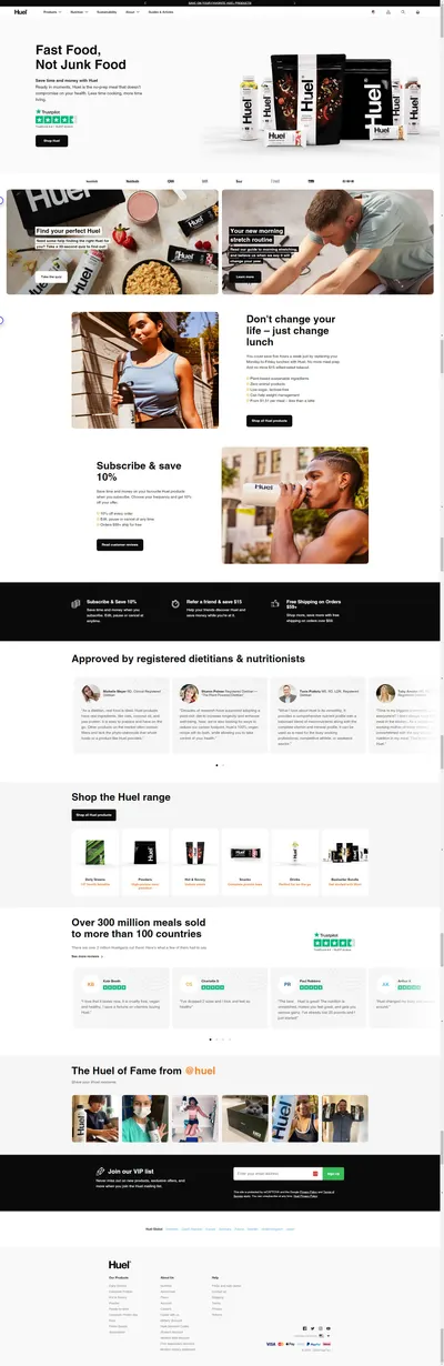 Amazon listing image for huel.com