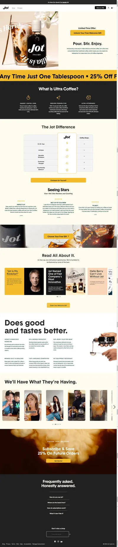 Amazon listing image for jot.co