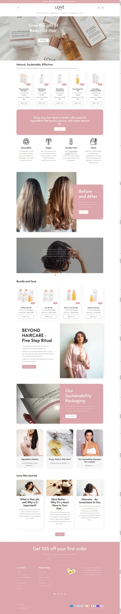 Amazon listing image for lovehair.com
