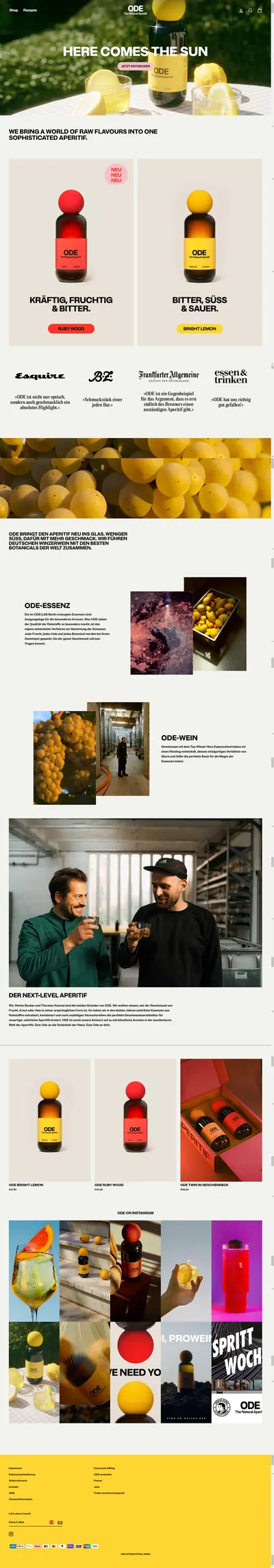 Amazon listing image for ode-aperitif.com