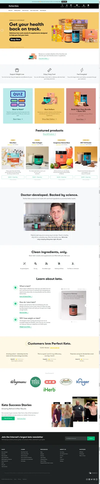 Amazon listing image for perfectketo.com