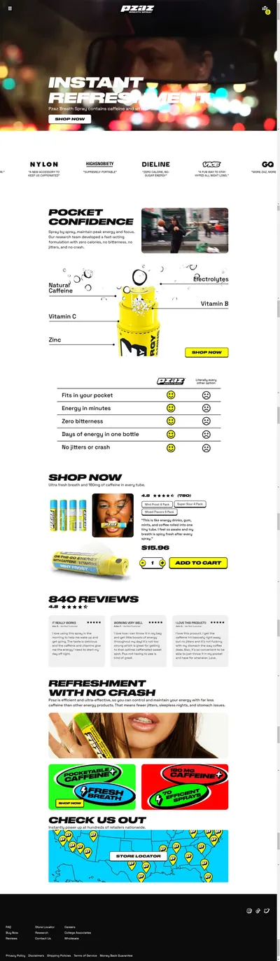 Amazon listing image for pzaz.com