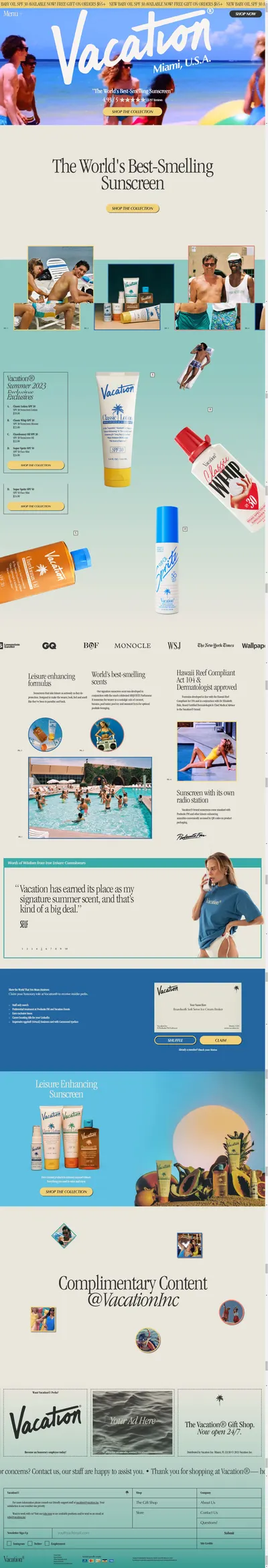 Amazon listing image for vacation.inc