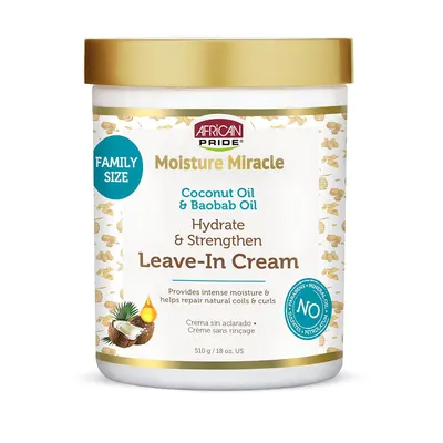 Secondary Images for Amazon.com: African Pride Moisture Miracle Coconut Oil & Baobab Oil Leave-In Hair Cream