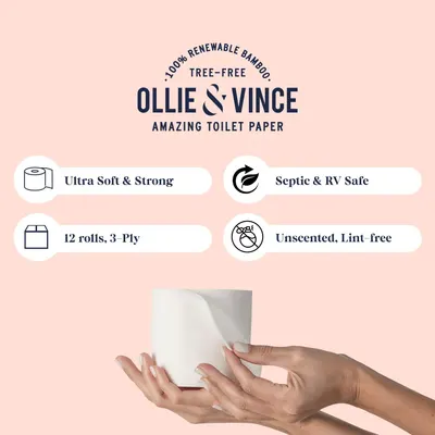 Secondary Images for Amazon.com: Ollie & Vince Bamboo Toilet Paper