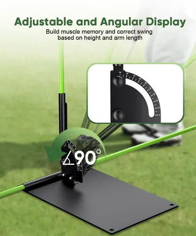 Secondary Images for Amazon.com : Jsikan Pro Golf Alignment Sticks System with Holder Angle Plate